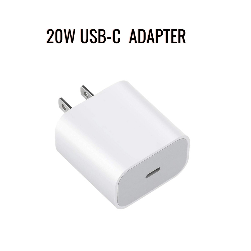 20W PD Wall Adapter For iPhone 14 13 12 11 Pro Max XR Fast Charger Type C Cable