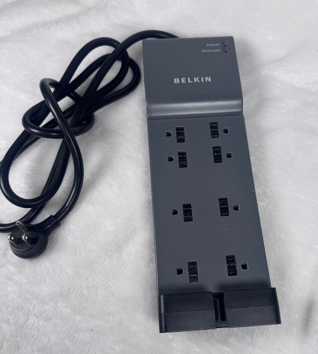 Belkin SurgeMaster 8-Outlet Surge Protector Phone Protection BE108200-06
