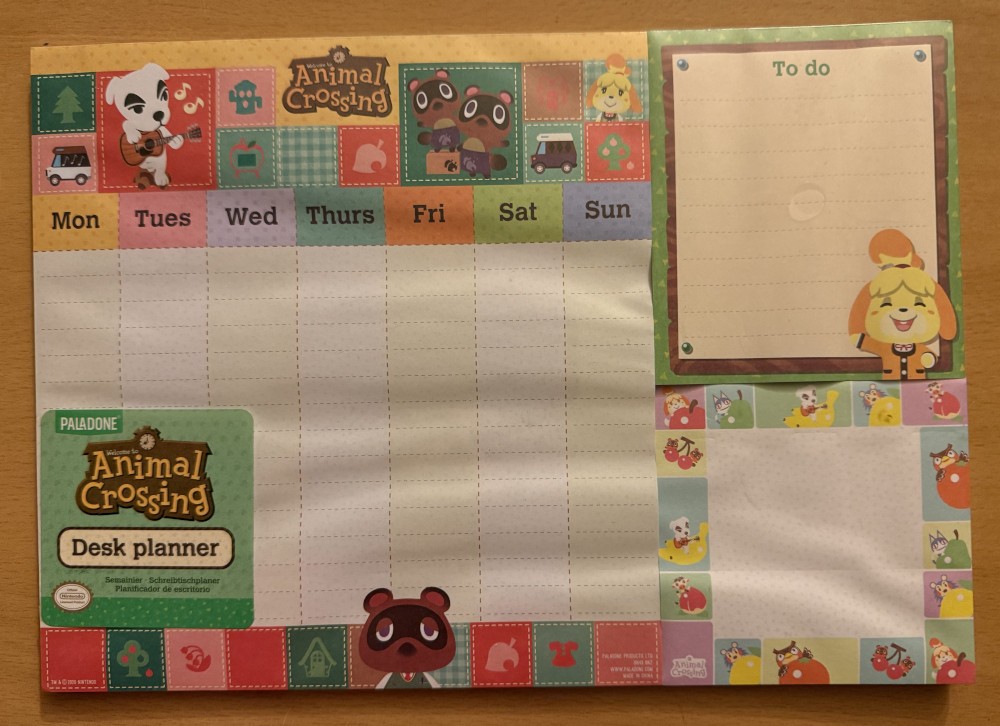 Paladone Nintendo ANIMAL CROSSING desk planner custom Calendar NEW SEALED