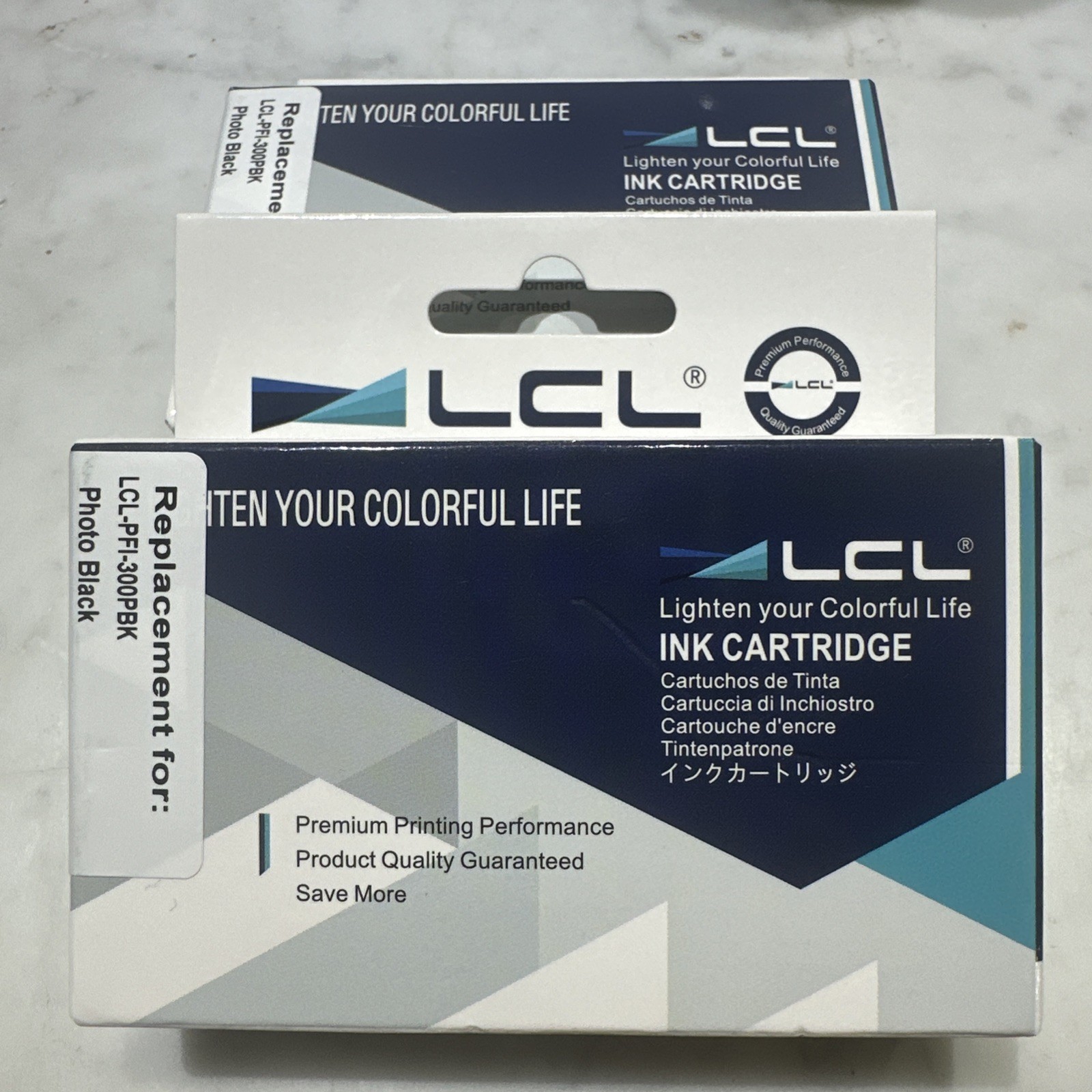 2PK LCL PFI-300 Ink Inkjet Cartridge Photo Black REPLACEMENT