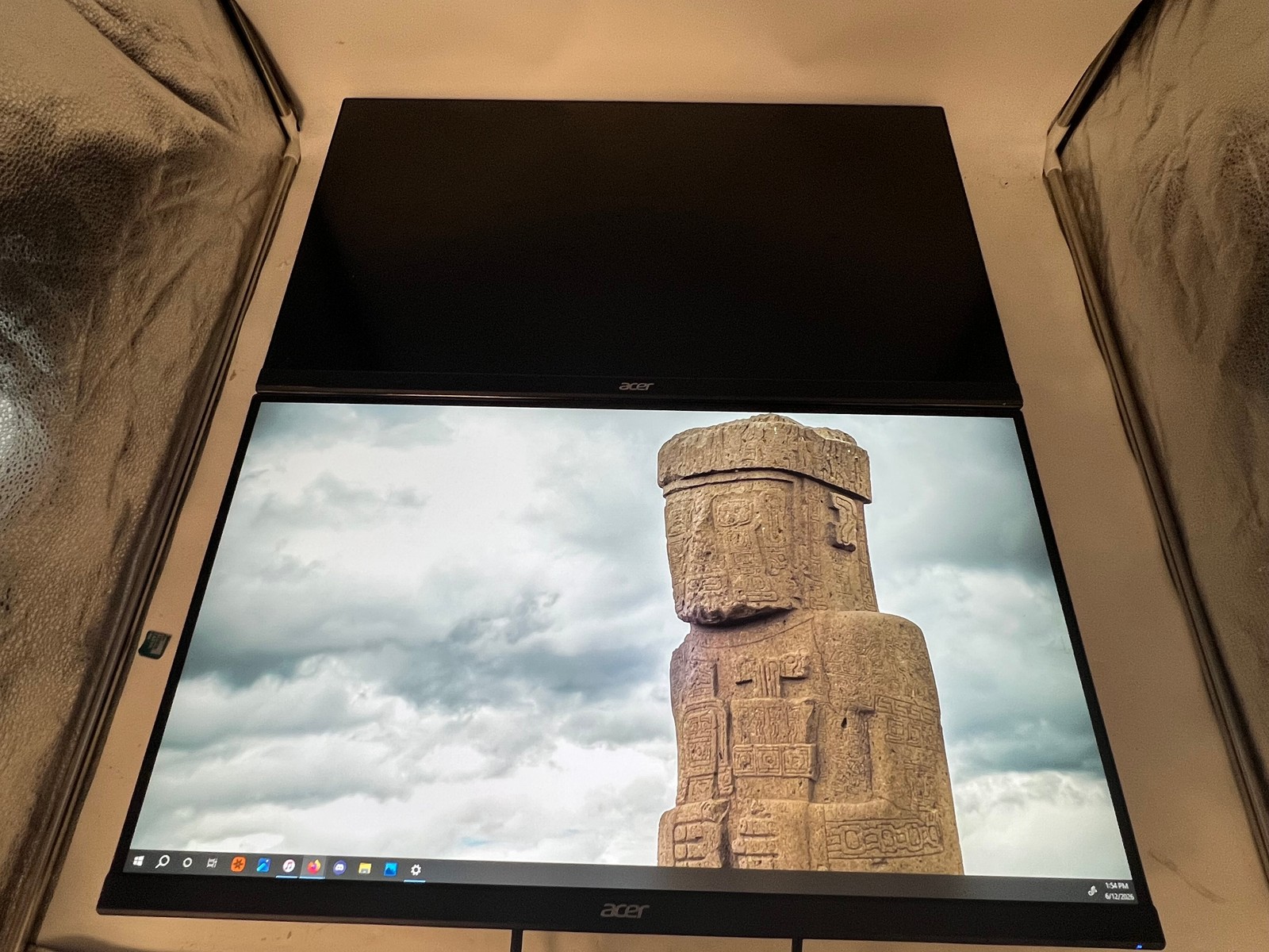 Lot of 2 Acer Monitor V277U bmiipx 27" 2560x1440 IPS LCD NO STAND/CABLES