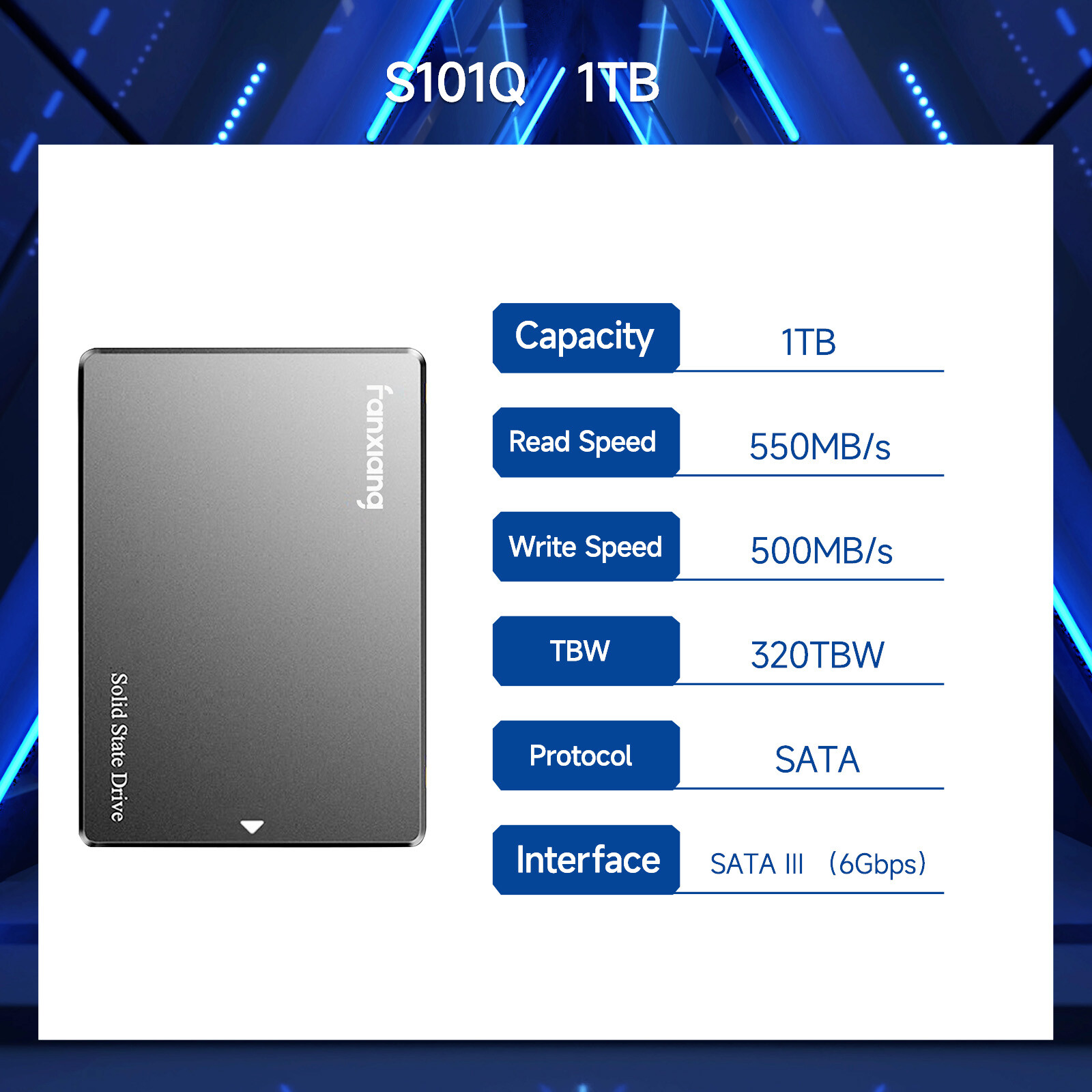 Fanxiang 240GB 480GB 1TB 2TB SSD SATA 2.5" SSD 6GB/s Internal SSD For PC/MAC Lot