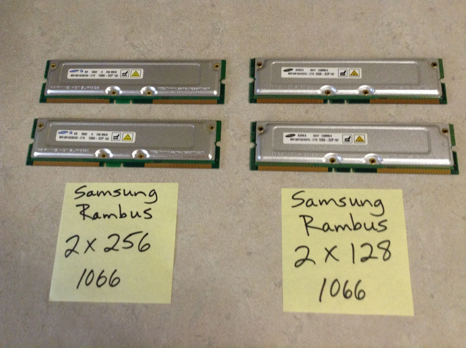 DELL SAMSUNG MR16R1628DFO-CT9  256MB/128MB Rambus 8ECC PC 1066 32P 800Mhz