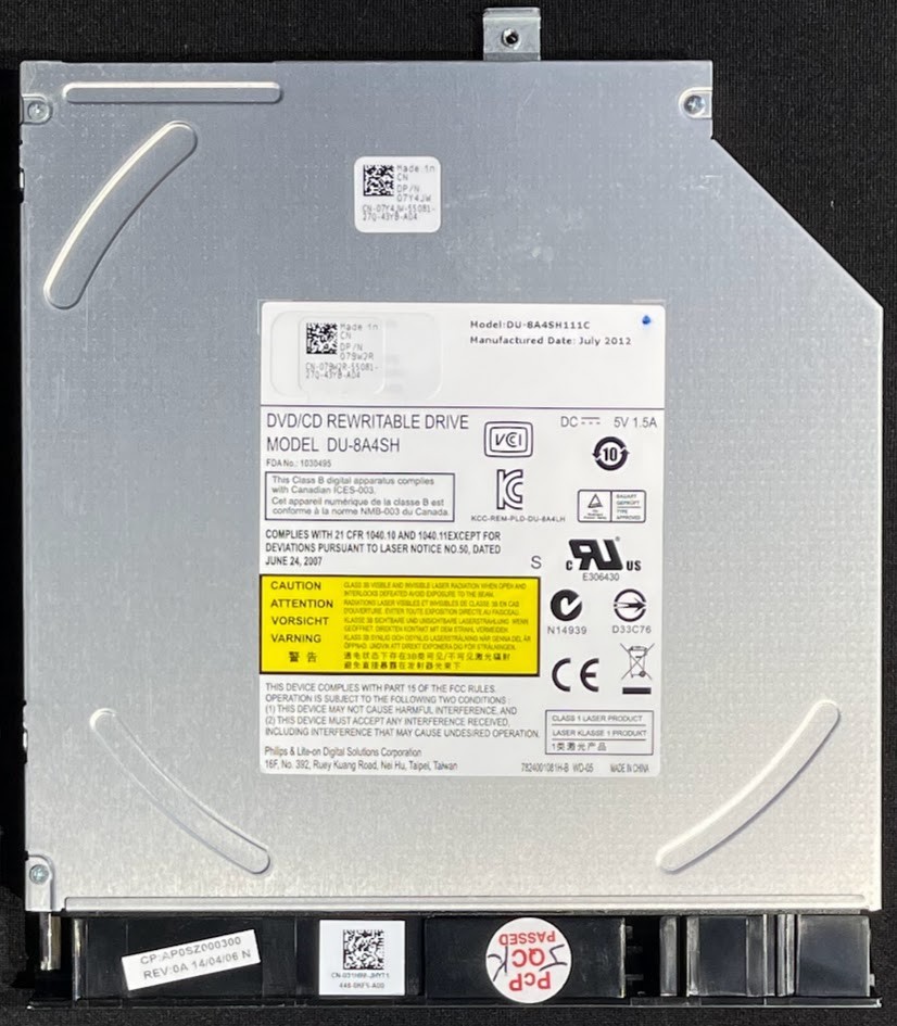 Dell / Lite-On DU-8A4SH DVD/CD Rewritable Laptop Drive / 79W2R / 7Y4JW