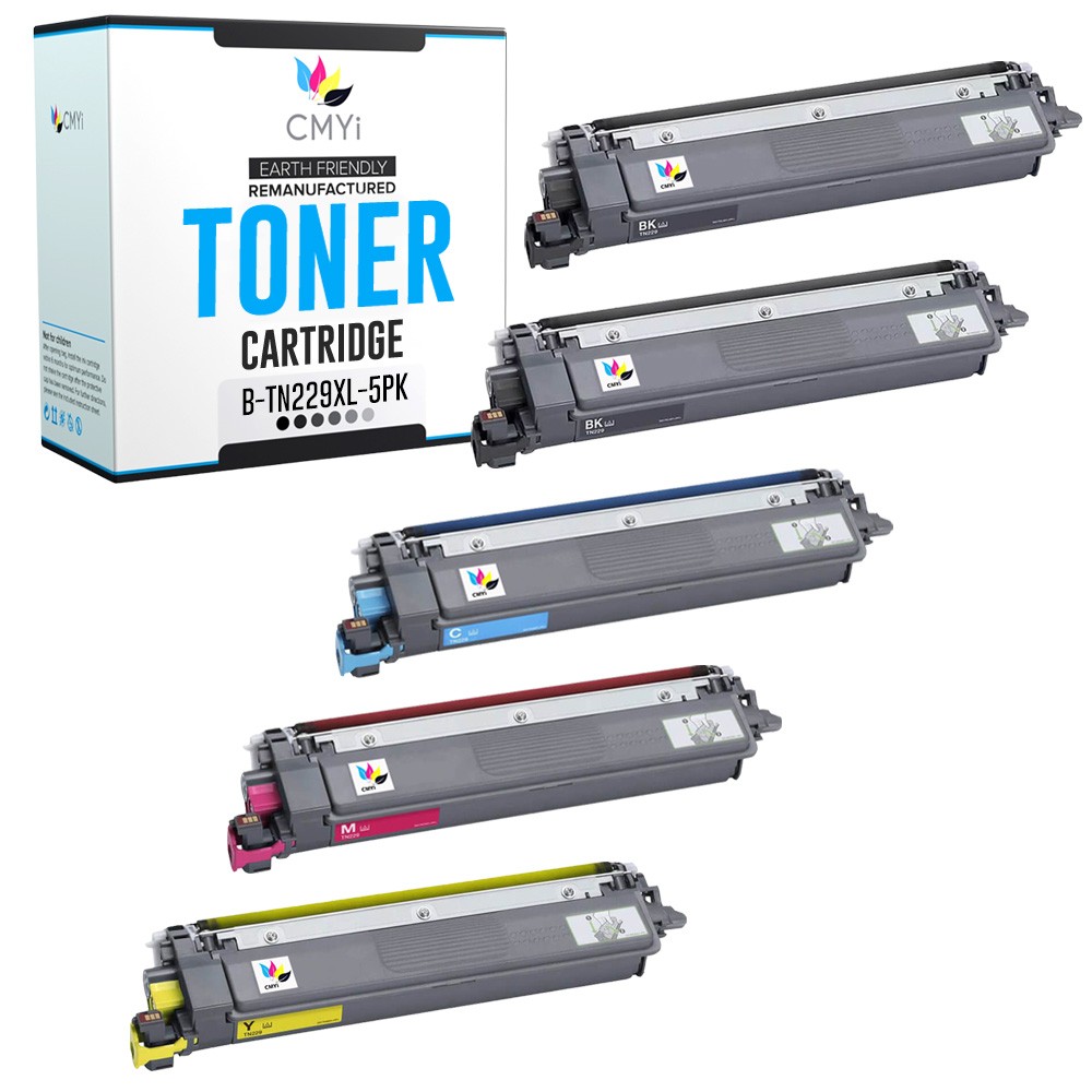 5PK Compatible CMYi TN229XL Printer Cartridges fits Brother HL-L3280CDW L3295CDW