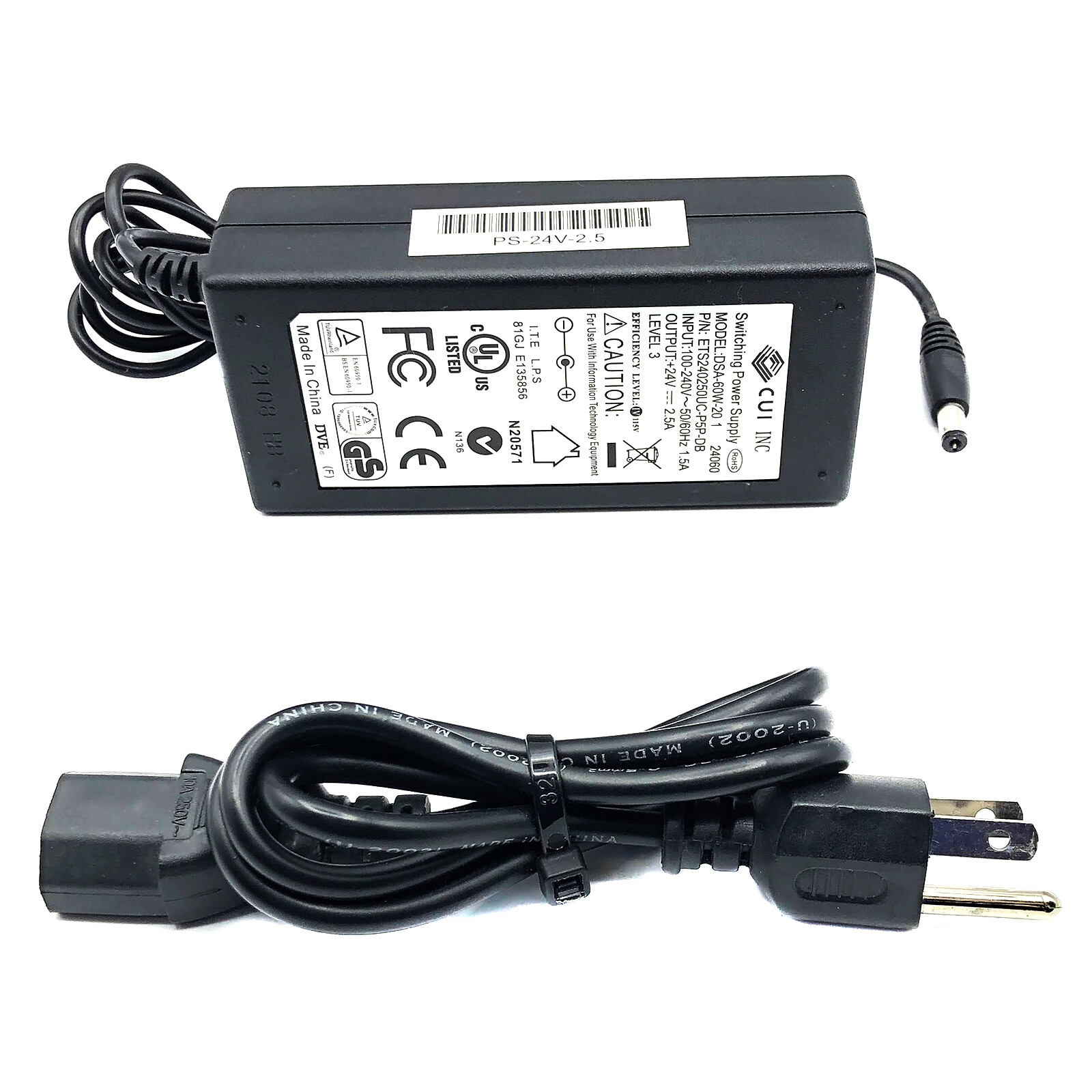 NEW Original CUI Inc 60W AC Power Adapter for Universal Soundbars 24V 2.5A