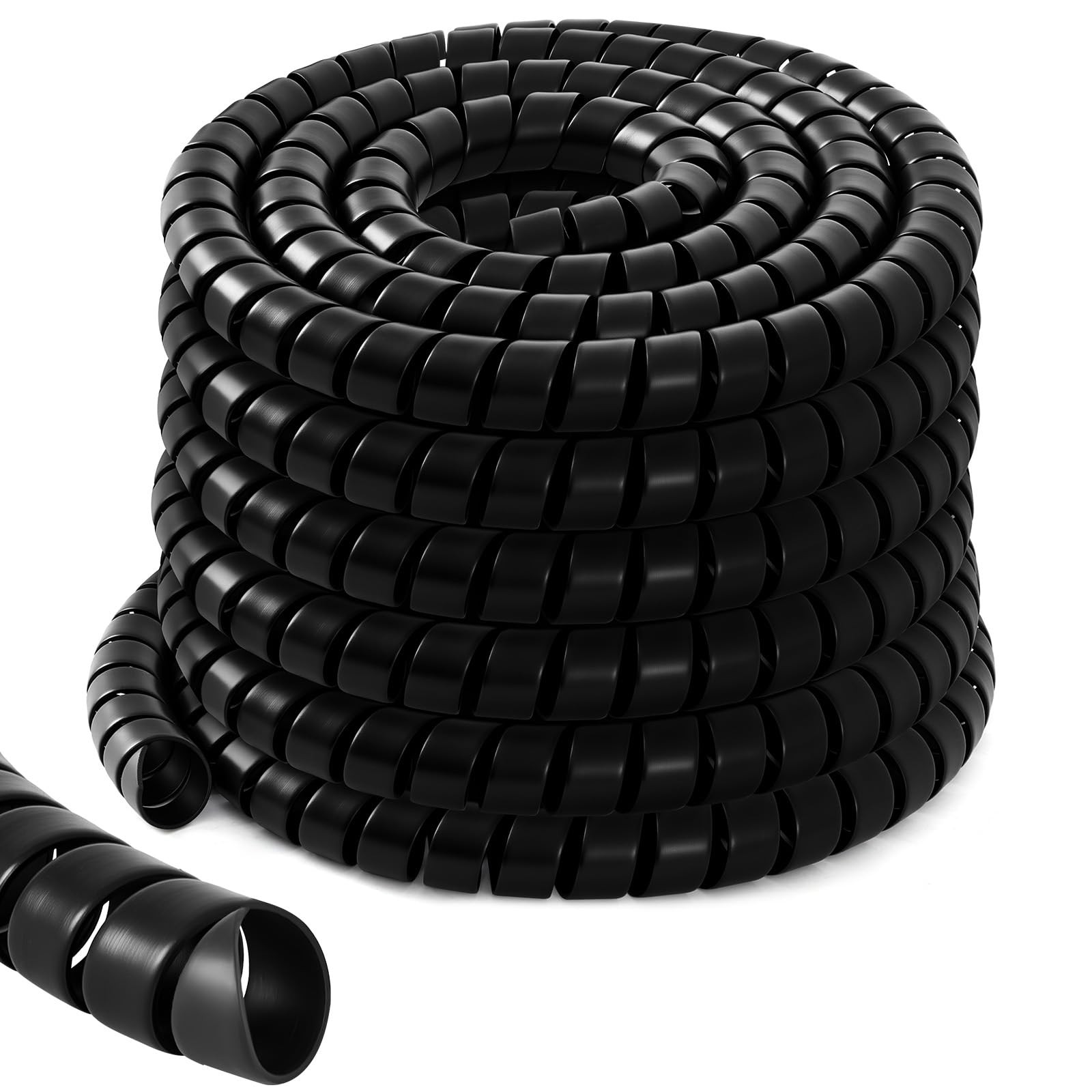 1 Pcs Spiral Wrap Cable Protector, Safe 3/4" Od X 40' Pre Cut Lengths Hydraul...