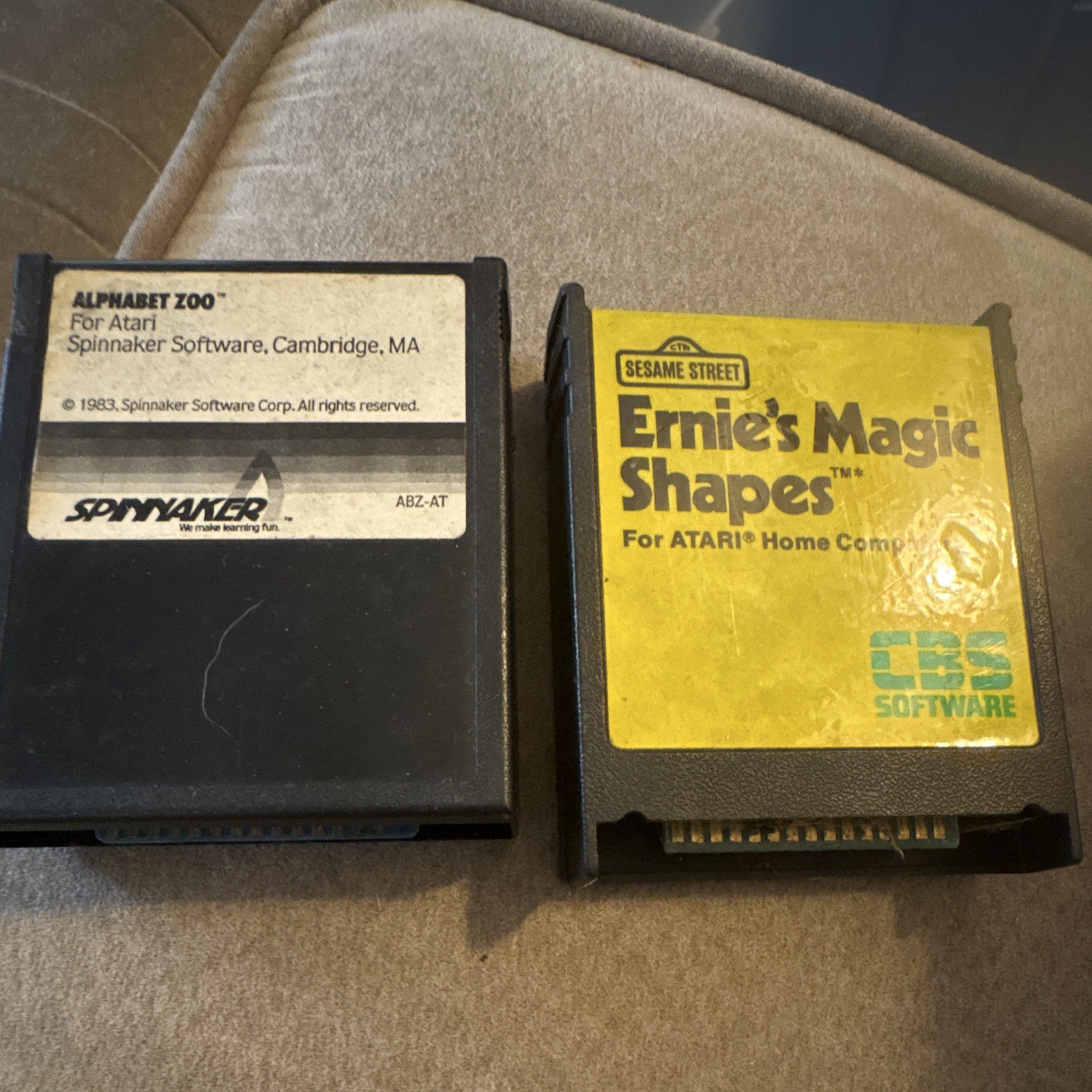 CBS Software Sesame Street Ernie's Magic Shapes Atari Cartridge MPN 4L-0108