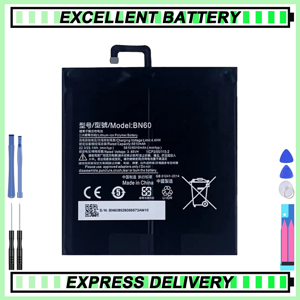 New 6800mAh BN60 High Capacity Battery for Xiaomi Pad 4 Mipad 4 Tablet