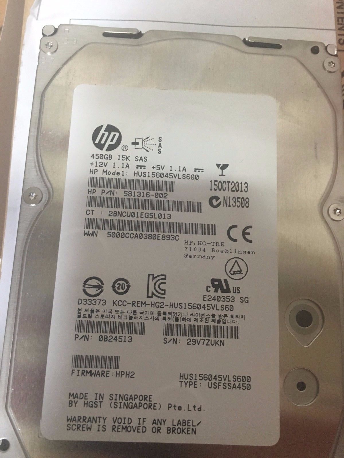 HUS156045VLS600 HITACHI 450GB 15K SAS 3.5" 6Gb/s HDD ULTRASTAR 15K600 0B24531