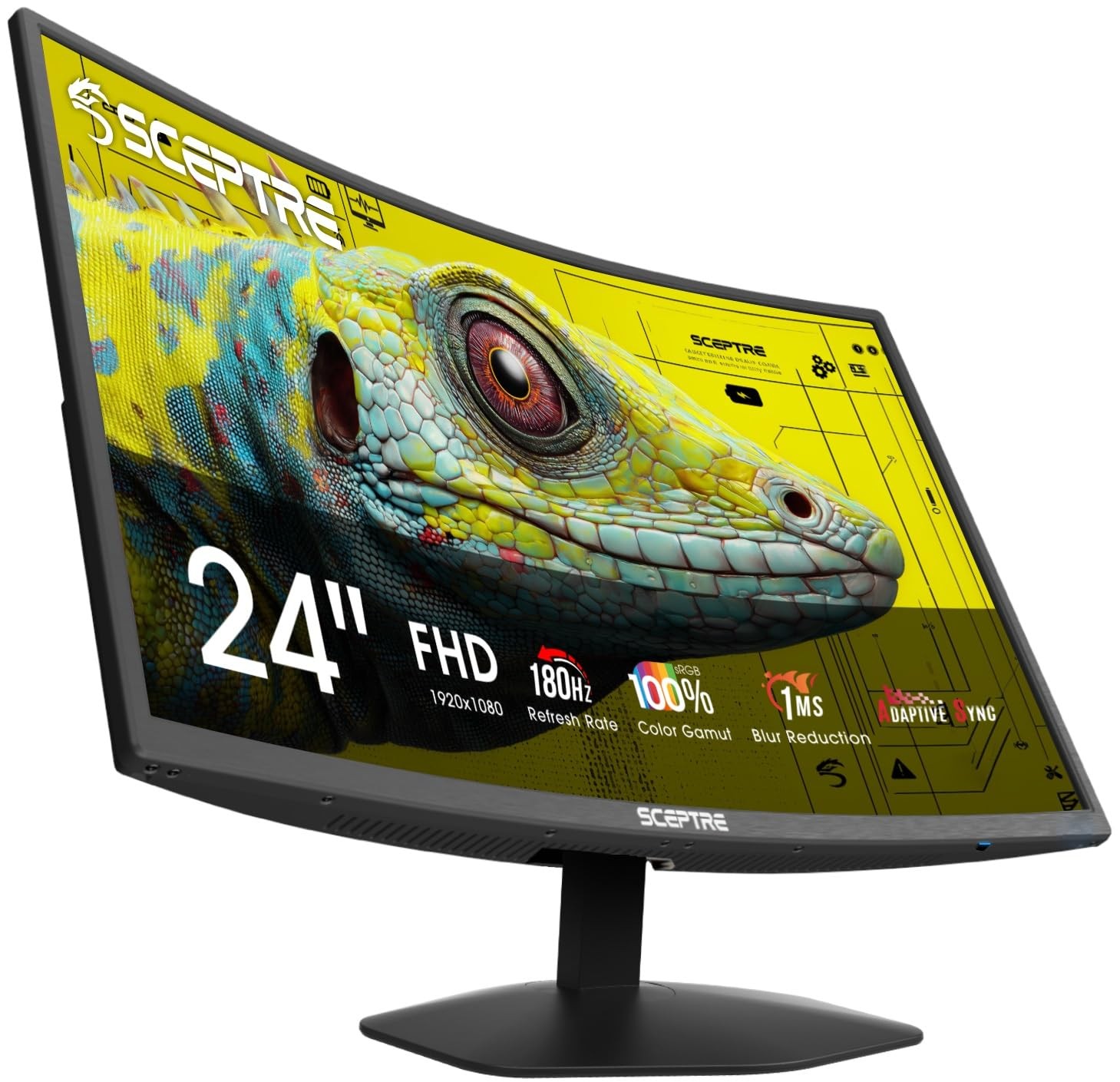 Curved 24-inch Prime Gaming Monitor 1080p 1500R 1ms 180Hz