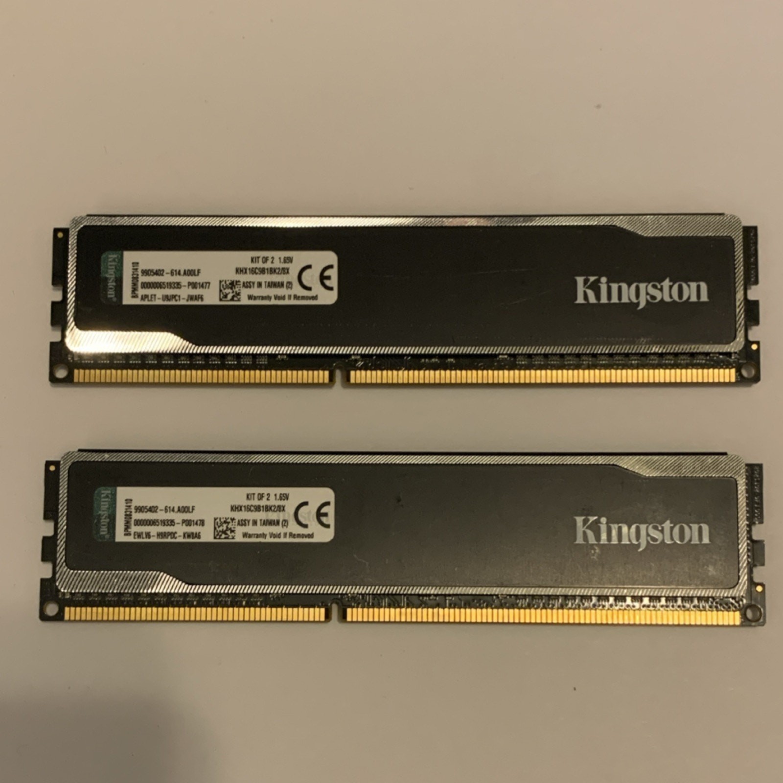 Kingston HyperX Black DIMM Desktop 8GB 2x4GB RAM Kit KHX16C9B1BK2/8X