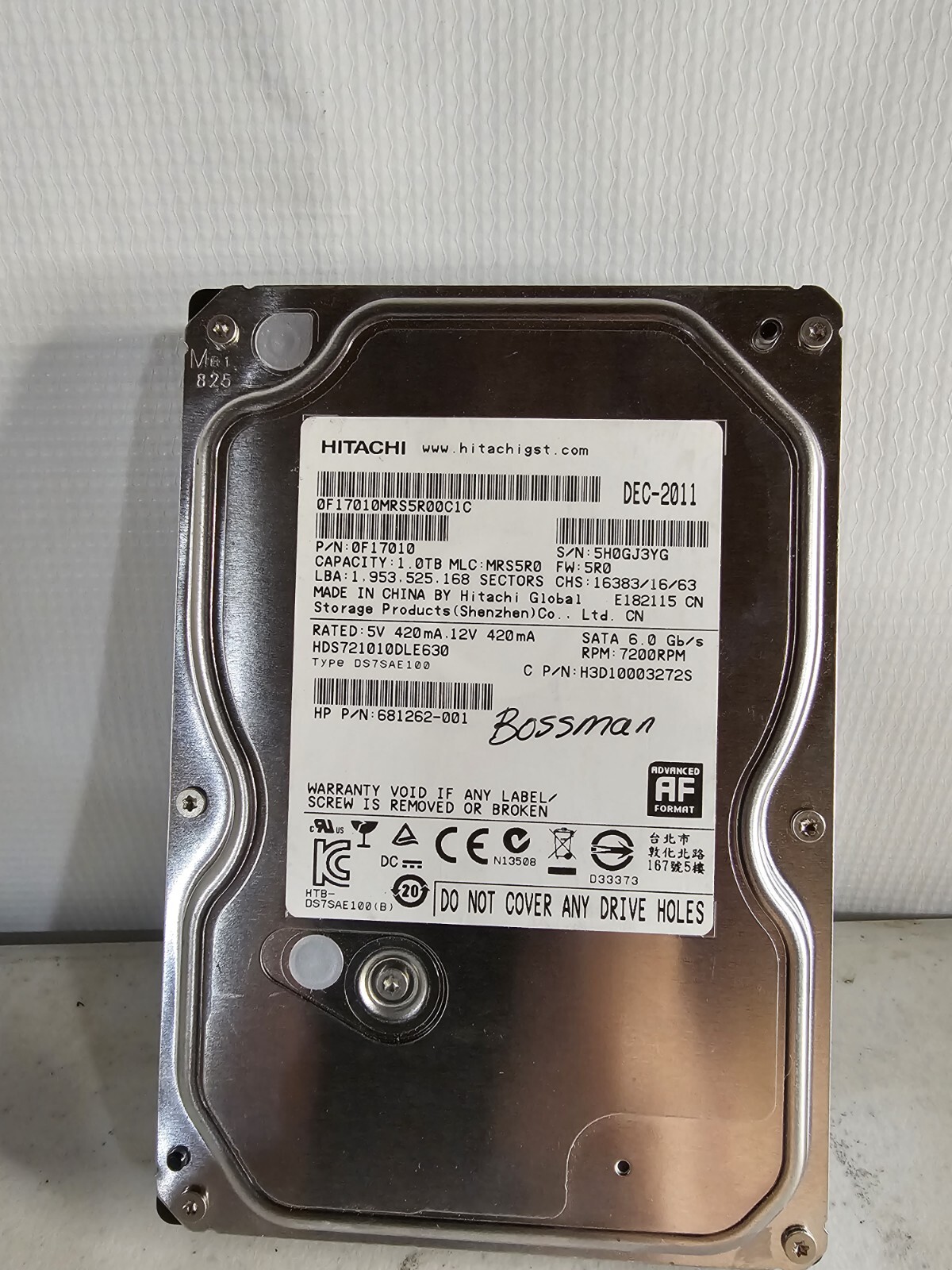 Hitachi 1.0TB Internal Hard Drive SATA (HDS721010DLE630)