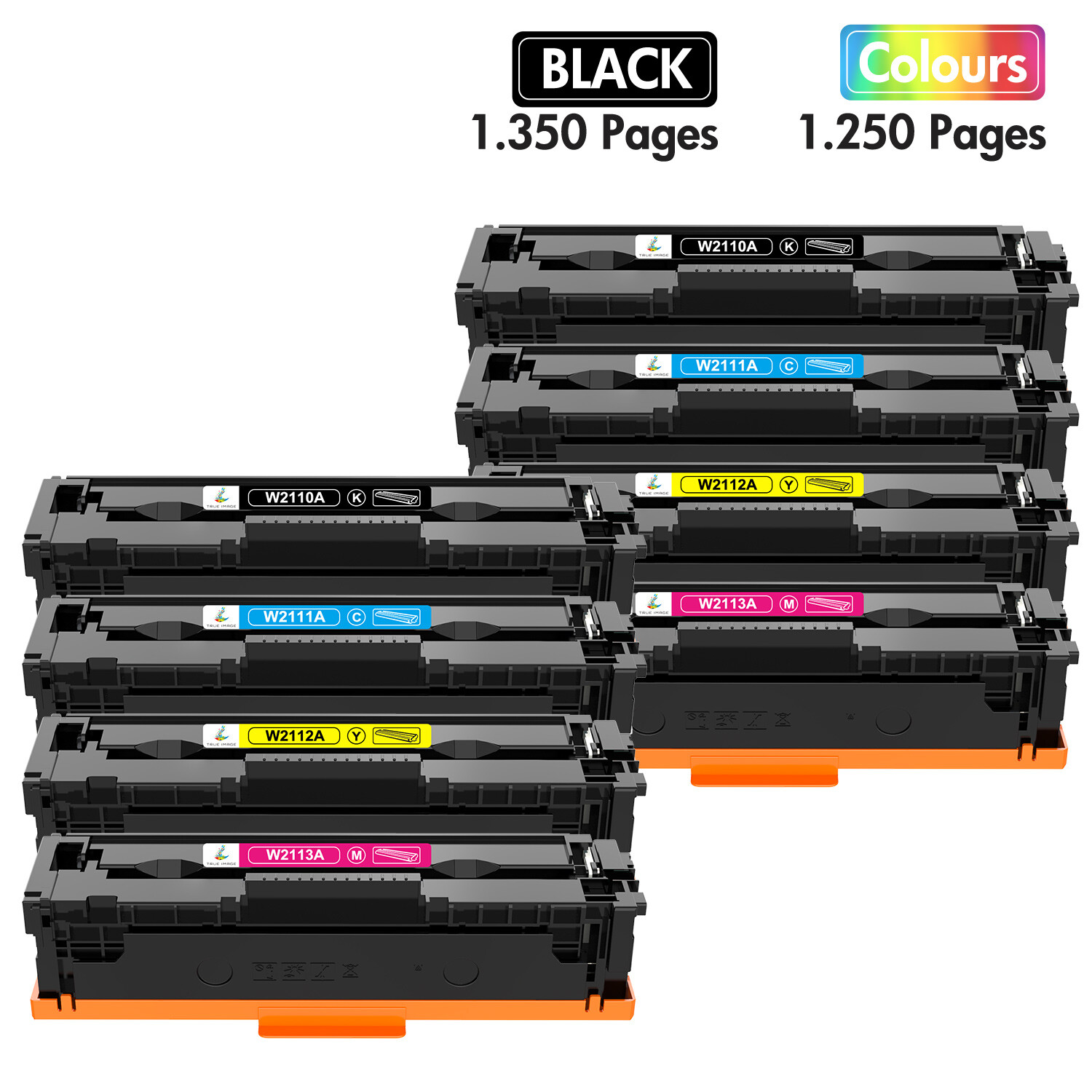 8PK Toner Compatible With HP 206A W2110A Laserjet Pro MFP M282nw M283cdw NO CHIP