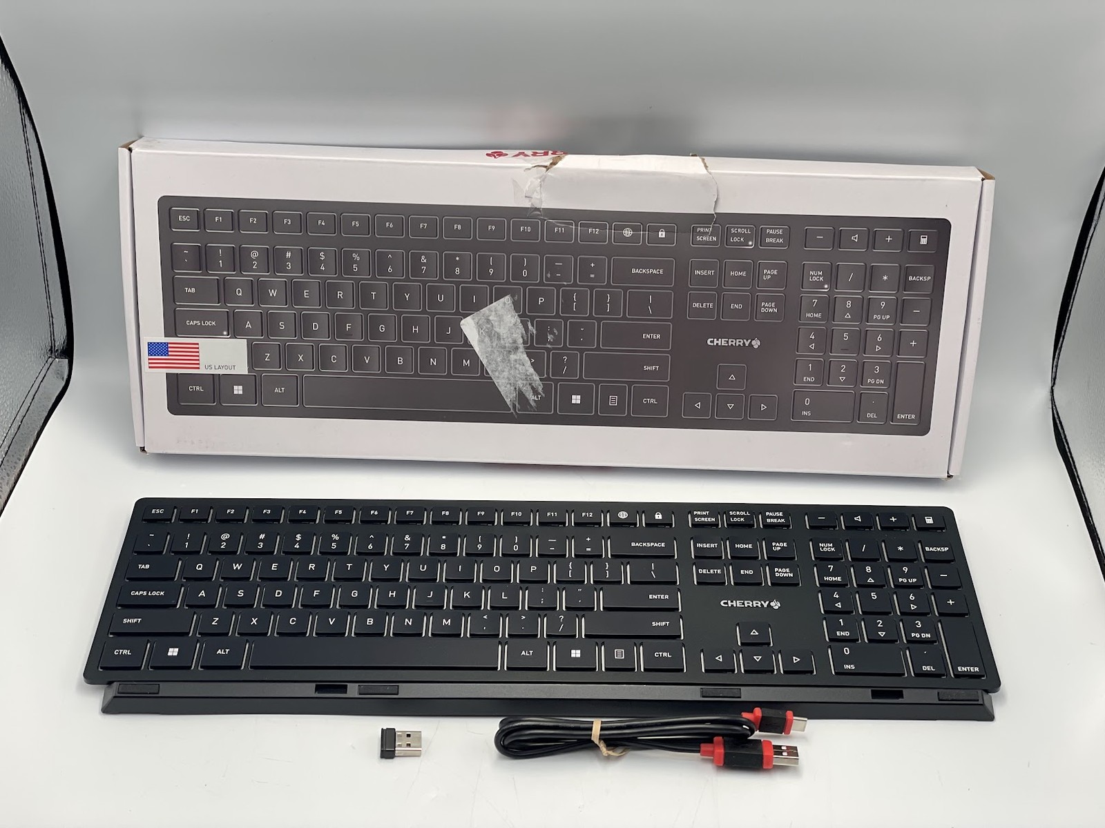 Cherry KW 9100 Slim Wireless Keyboard - Black