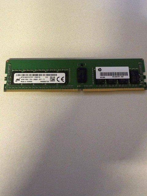 HP 864707-591 16GB DDR4 2666V 1Rx4 ECC RDIMM MTA18ASF2G72PZ PC4-21300 SERVER