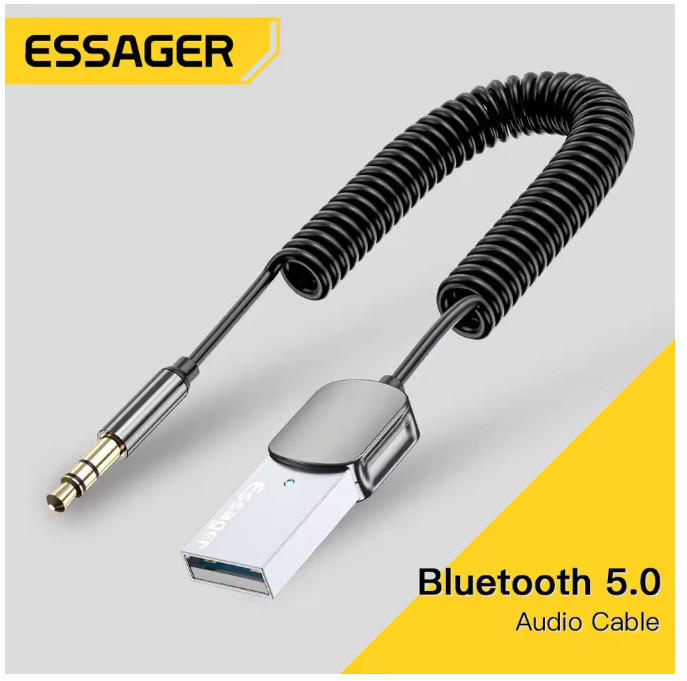 Essager Bluetooth Aux Adapter Dongle USB To 3.5mm Jack Car Audio Aux Bluetooth