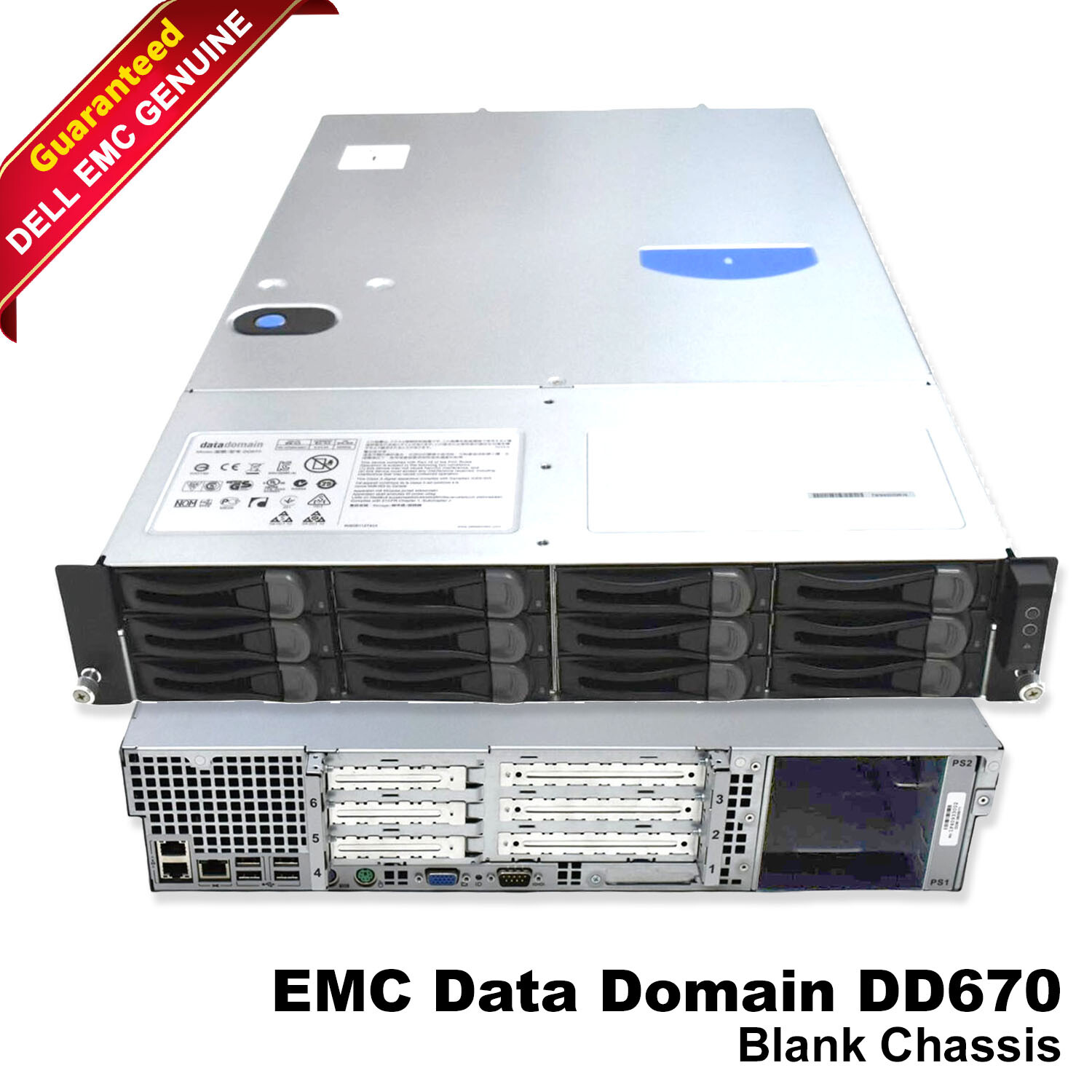 Dell EMC DD670 Data Domain Storage System Metal Chassis Only P-X-670-CHSX1