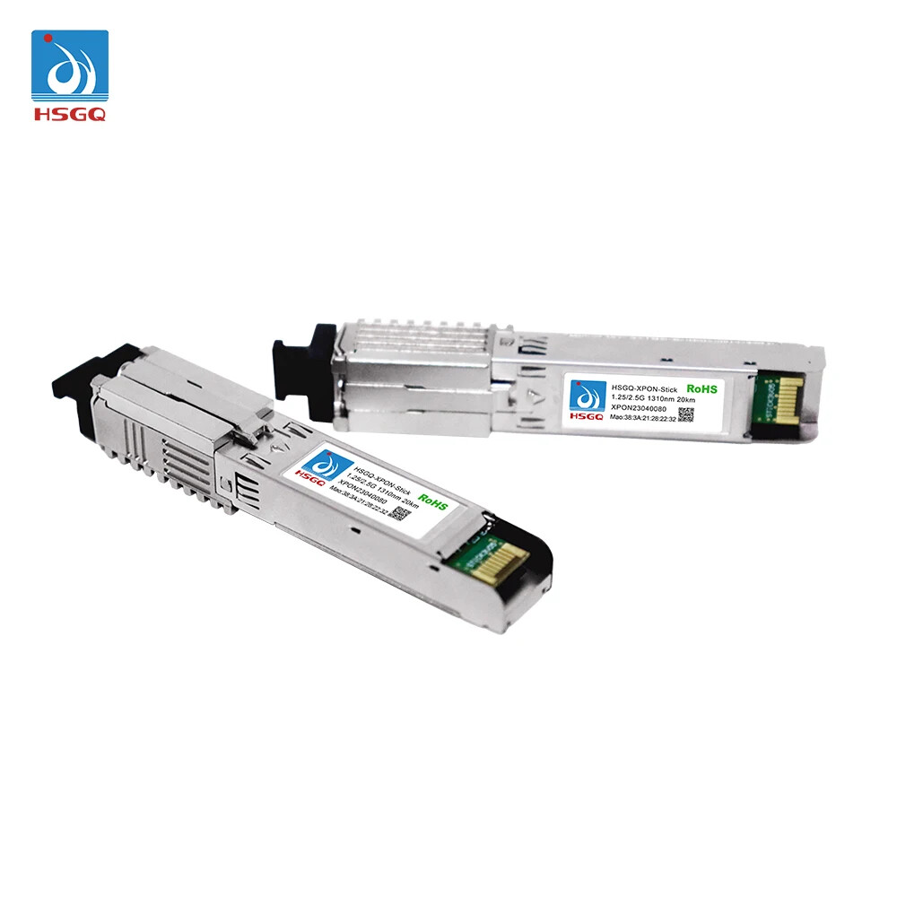 HSGQ 1.25/2.25G 1310nm 20km  XPON ONU Stick  With MAC SC Connector DDM pon modul