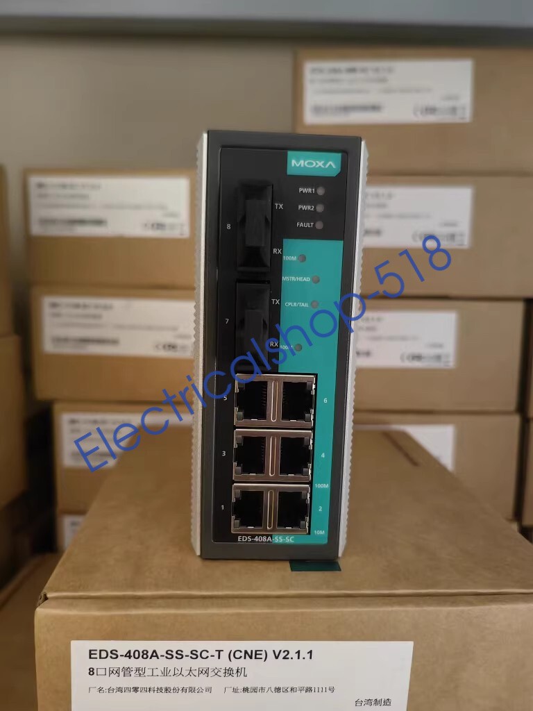 MOXA  EDS-408A-SS-SC-T Industrial Ethernet Switch 8-port Single Mode DHL/FedEx