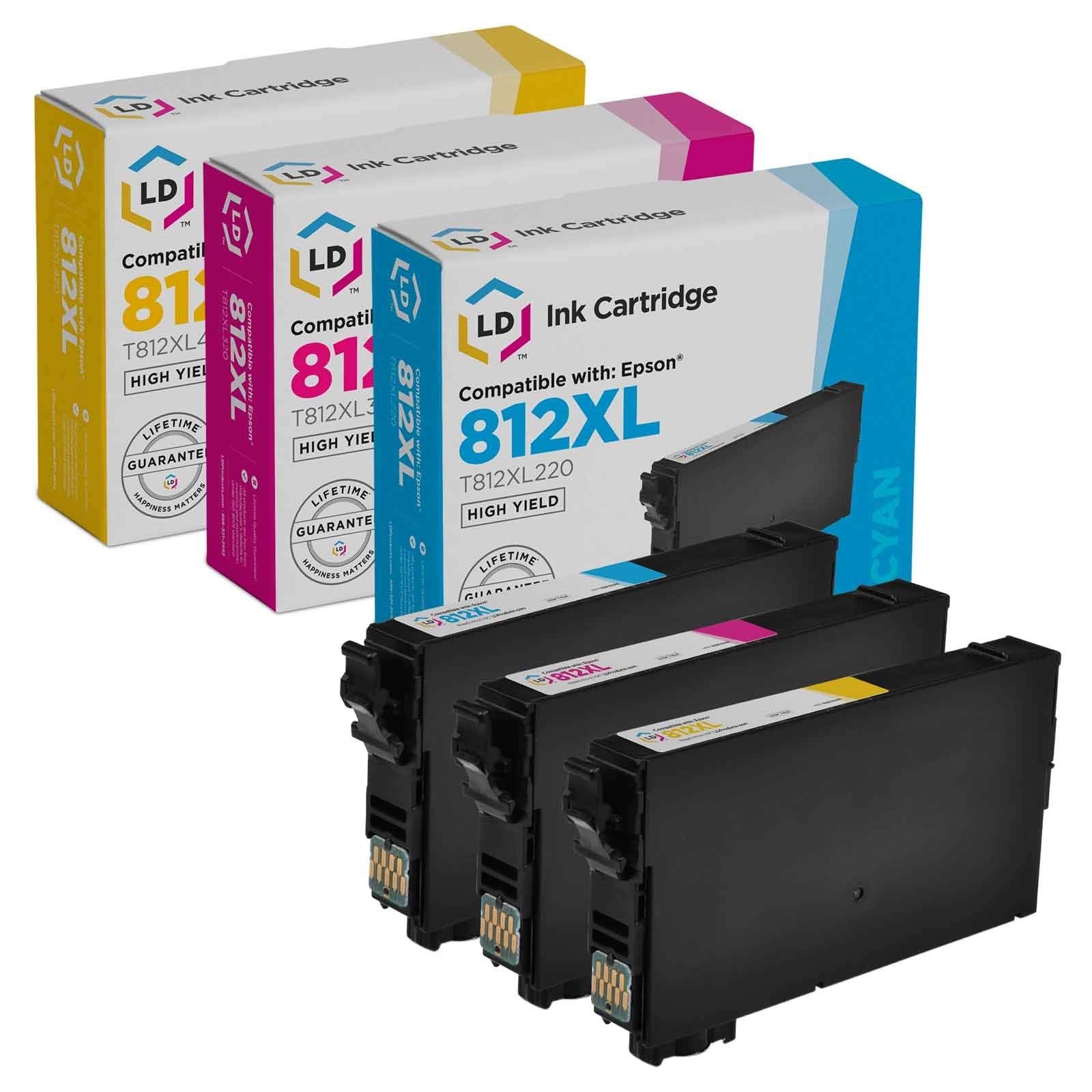 LD Ink Cartridge Replacements for Epson 812XL T812XL High Yield