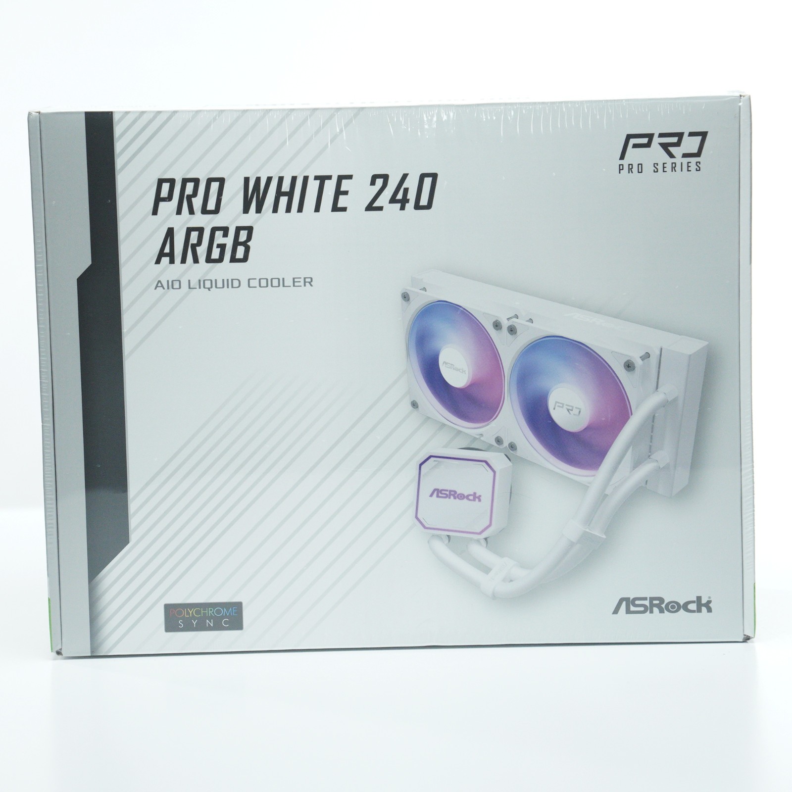 Asrock Pro White 240 ARGB CPU Liquid Cooler with Ring-Frame Fans