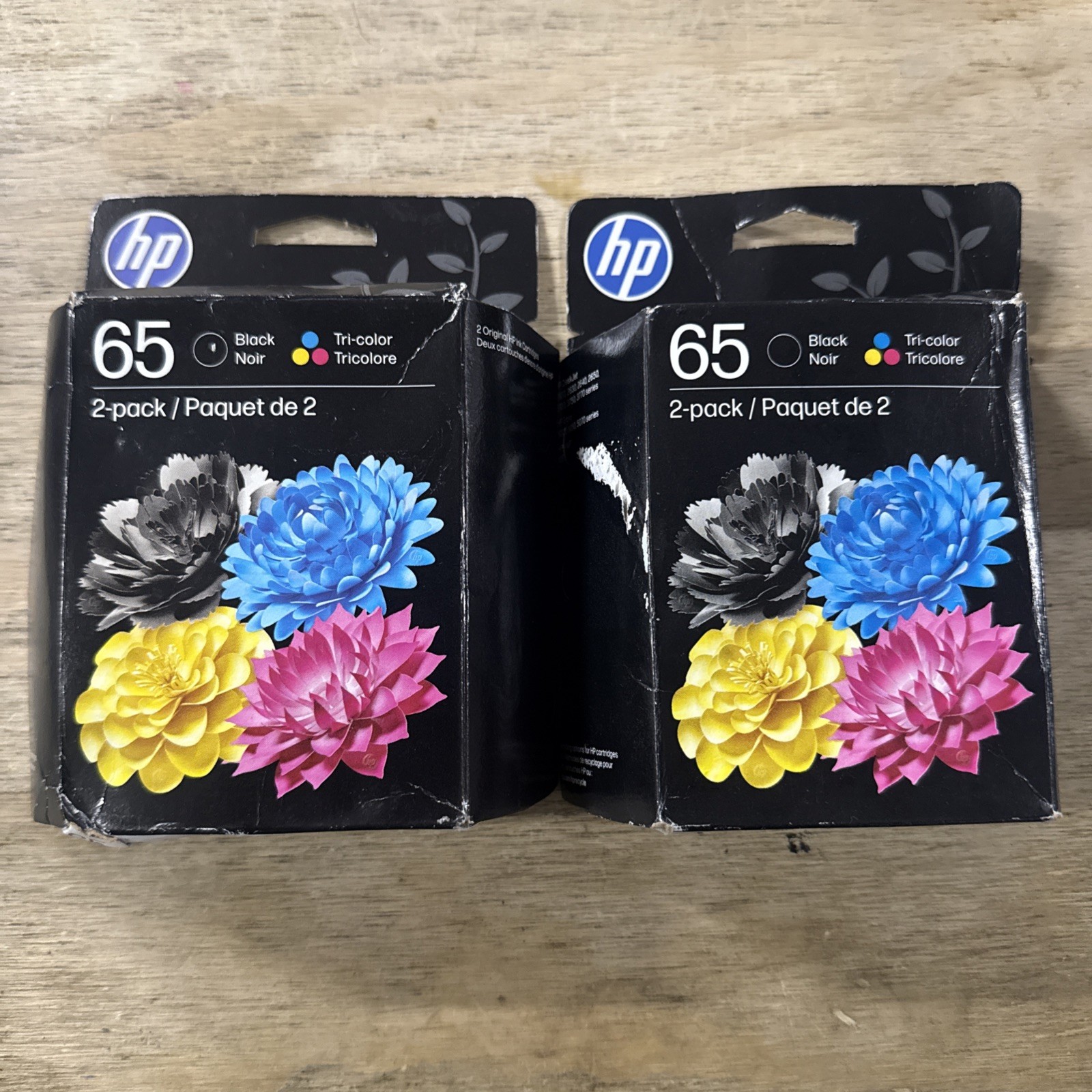 New HP 65 Black, 65 Tri-Color Ink Combo Pack x2. New Sealed. Exp 08/2027