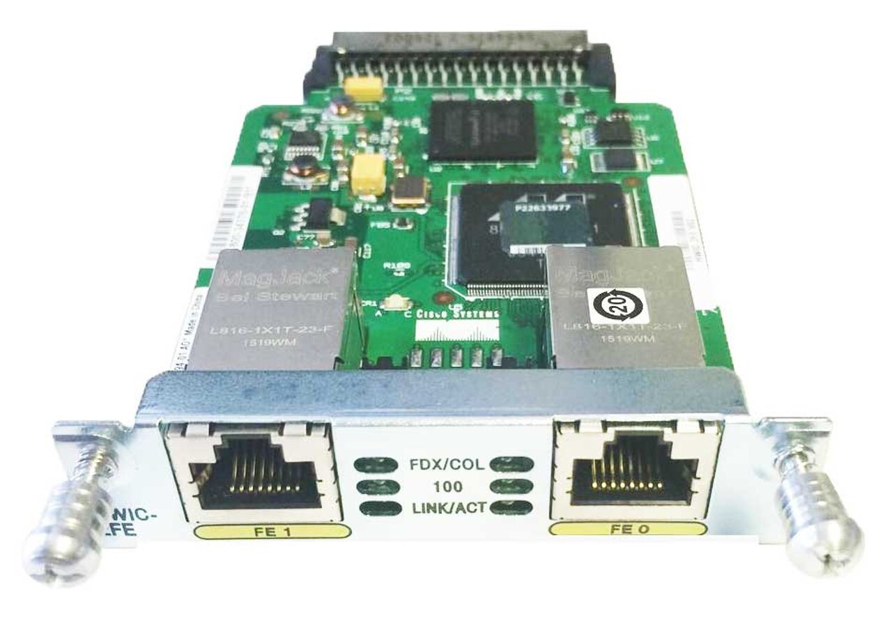 (1)  OEM Cisco HWIC-2FE  10/100 routed port HWIC hi-Speed WAN Interface card
