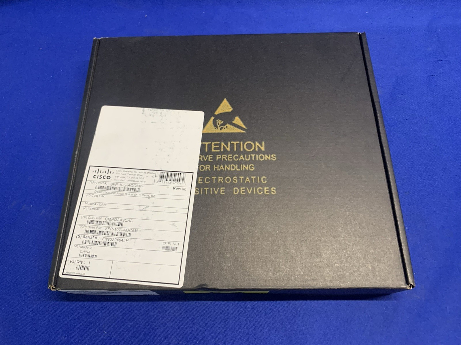 COSCO FINISAR FCBG110SD1C05-CS Optical Transceiver Cable SFP - SFP 5M New Sealed