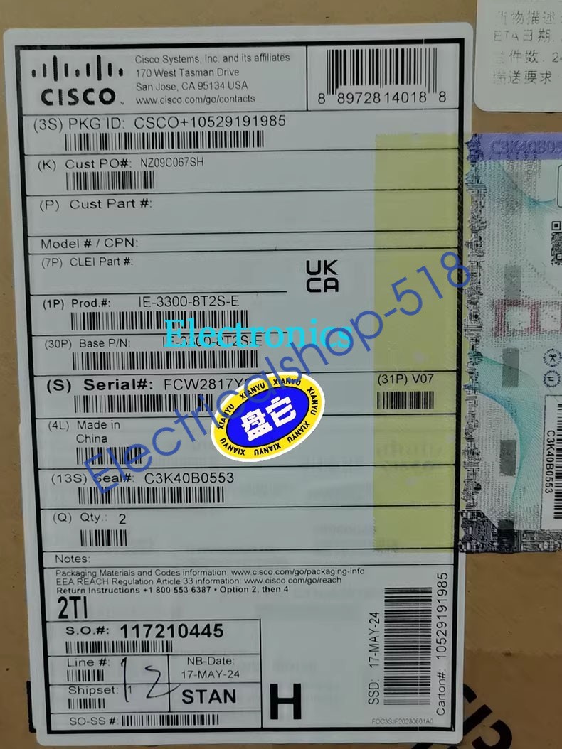 1PCS IE-3300-8T2S-E Industrial Ethernet Switch IE-3300-8T2S-E DHL/FedEx