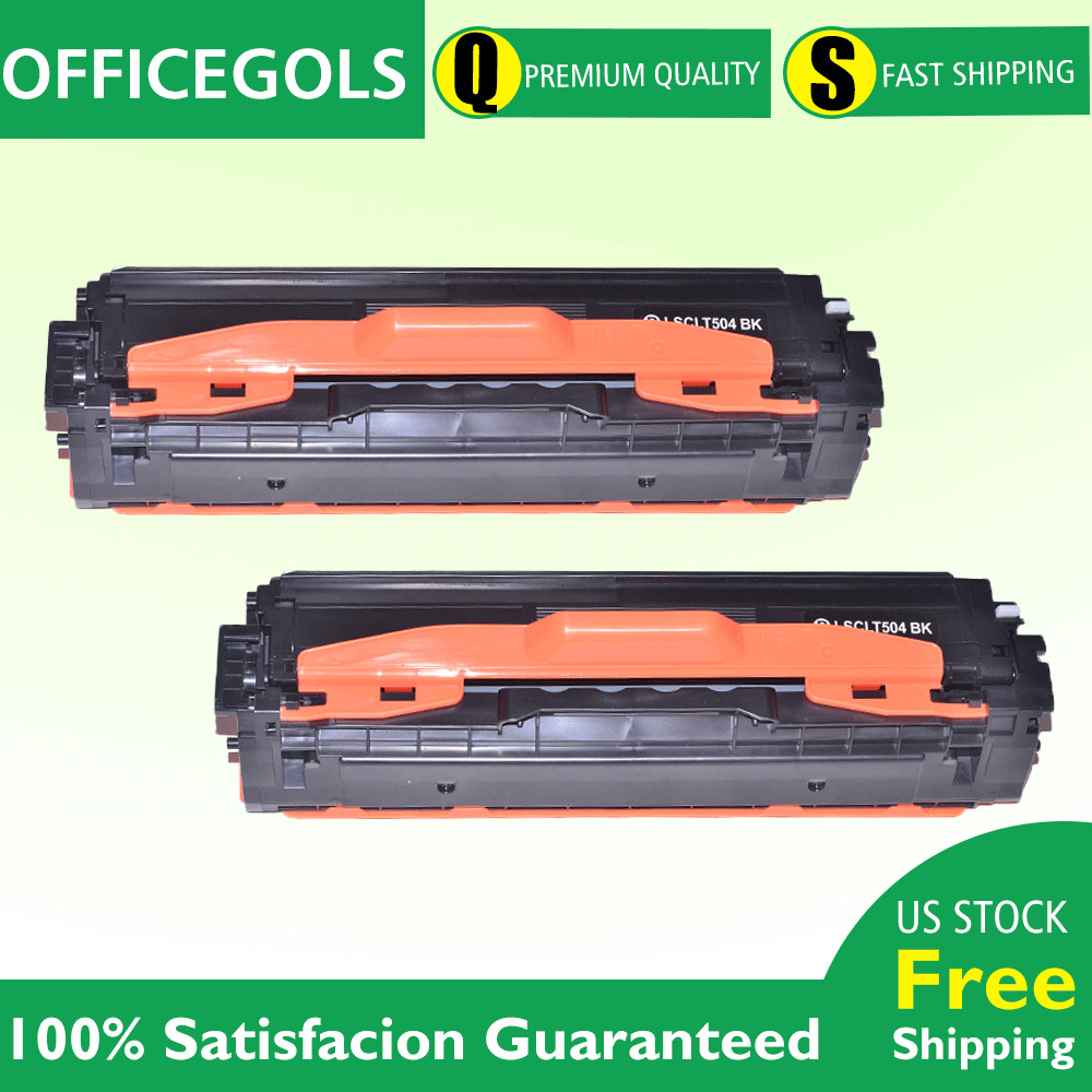 2x CLT-K504S 504S Black Toner for Samsung SL-C1860FW C1810W CLP-415NW CLX-4195FW