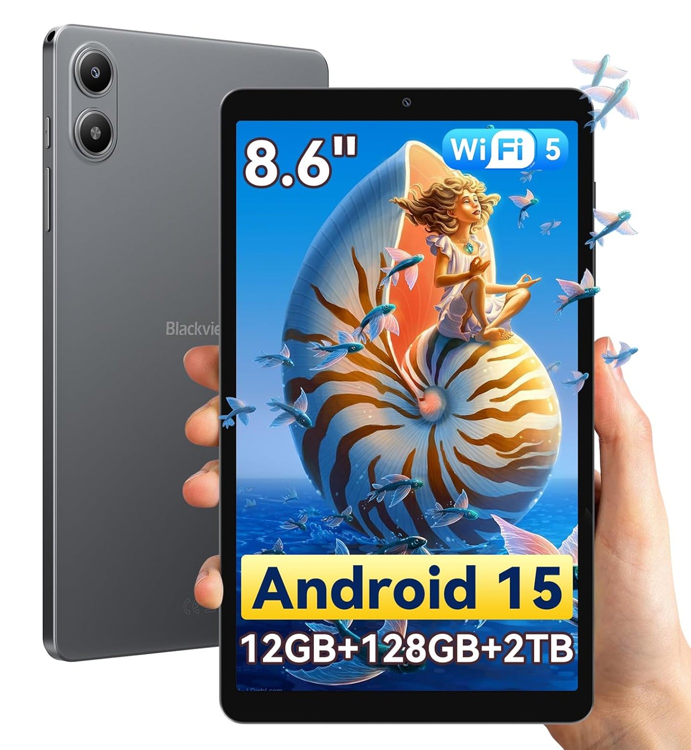 Blackview Link 2 AI Tablet 8.68 Inch 12GB+128GB Andriod 15 5000mAh HD+ Keyboard