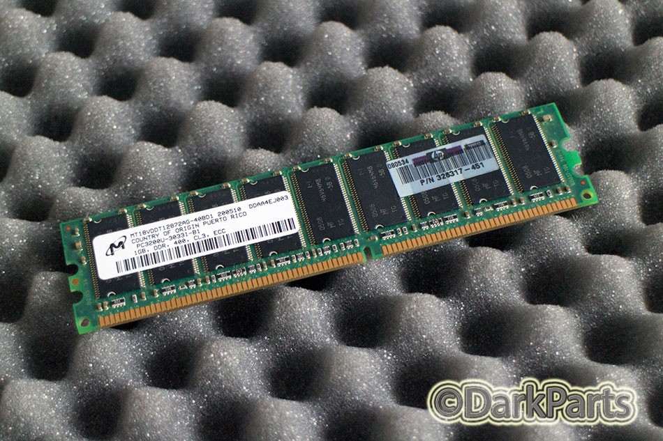 MT18VDDT12872AG-40BD1 1GB Memory RAM PC2-3200U-30331-B1