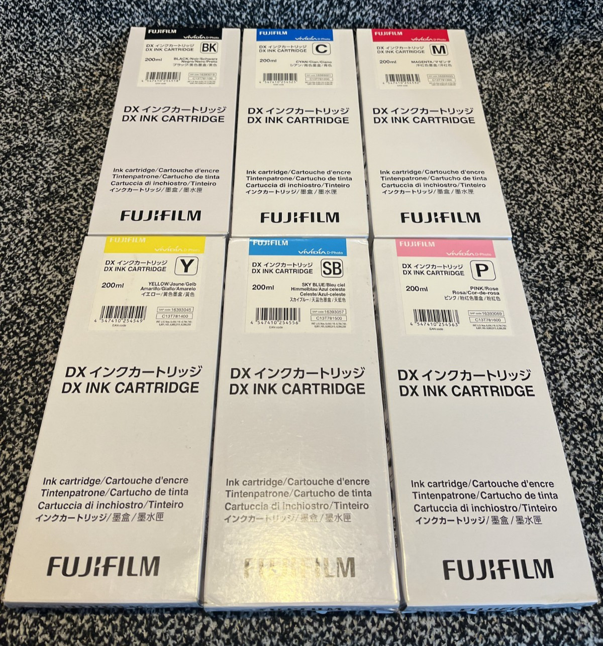 Genuine FujiFilm DX Ink Cartridge Full Set DX100 Date: 2026 - 2028