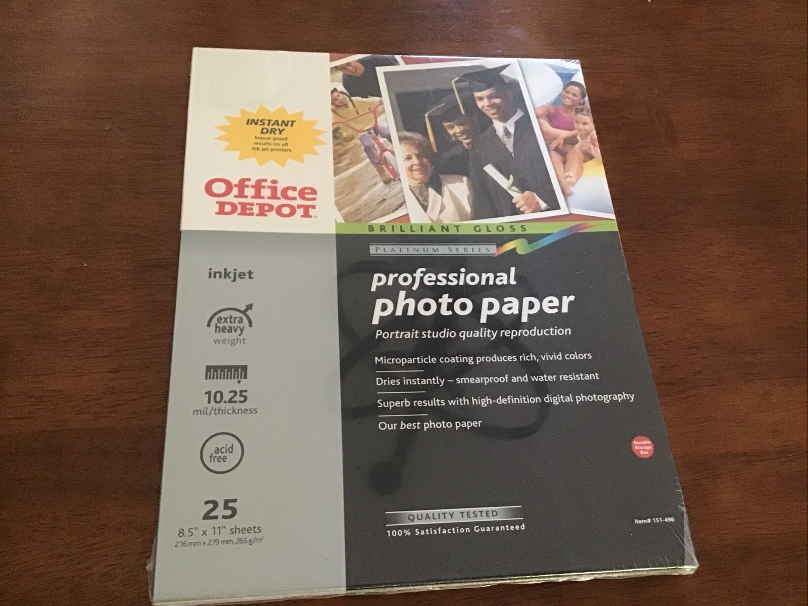 Office Depot Professional Photo Paper (8.5" x 11", Brilliant Gloss, 25 Sheets)