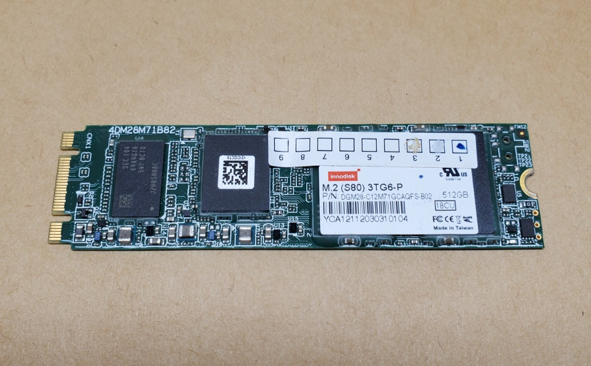 512GB InnoDisk M.2 (S80) 3TG6-P DGM28-C12M71GCAQFS-B02 | Tested