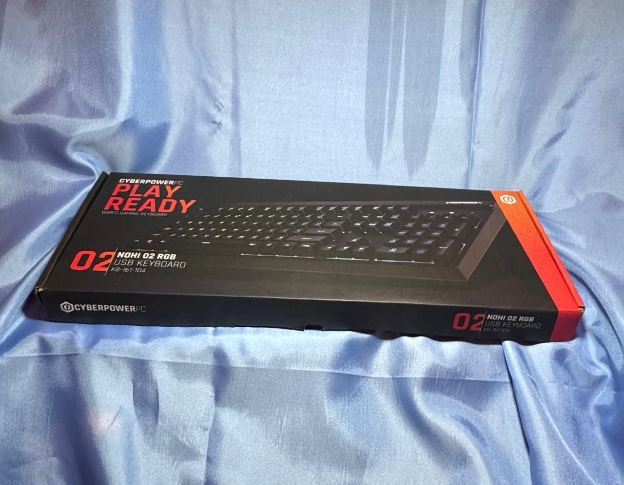 CyberPowerPC Play Ready NOHI 02 RGB USB Wired Gaming Keyboard Black KB-161-104