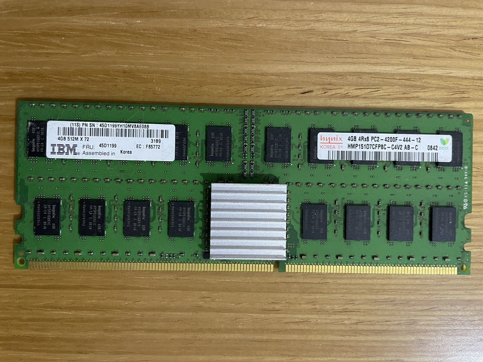 IBM S45D1199 memoria de servidor 4GB DDR2, 533MHz, CL4, ECC