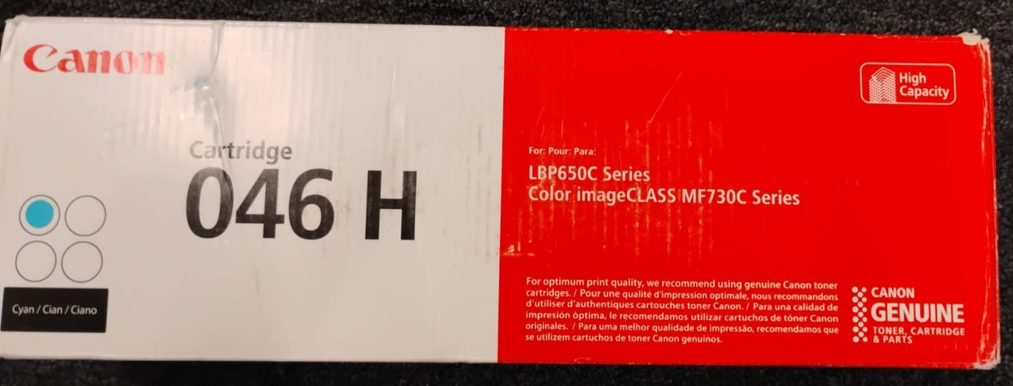 CANON 046H HIGH-YIELD CYAN TONER - 1253C002 - New , P2