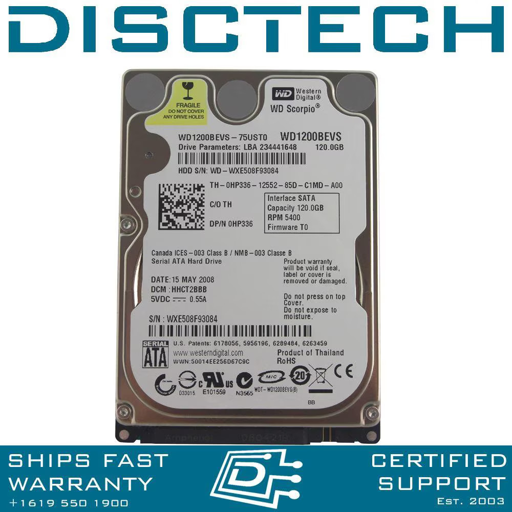 Western Digital Scorpio Blue WD1200BEVS SATA Hard Drive