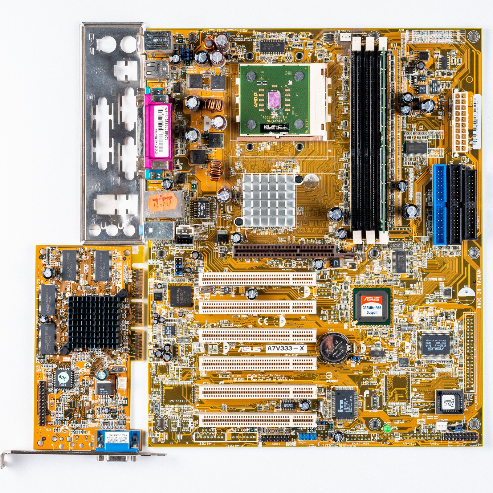 Asus A7V333-X Socket A ATX KT333 Motherboard AGP AMD Athlon XP W5nd6ws 98
