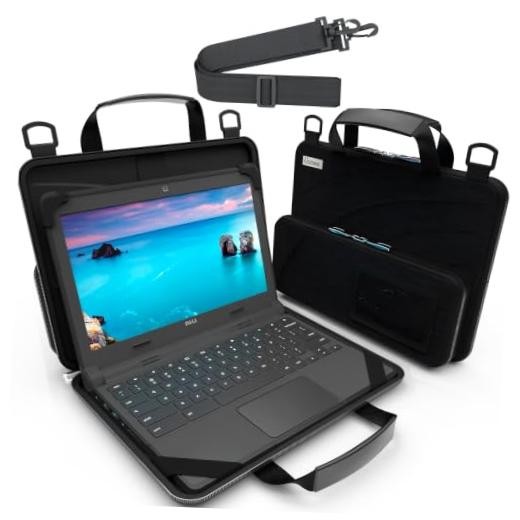 13-14 inch Always on Pouch Work In Case For Chromebook and Black Fabric