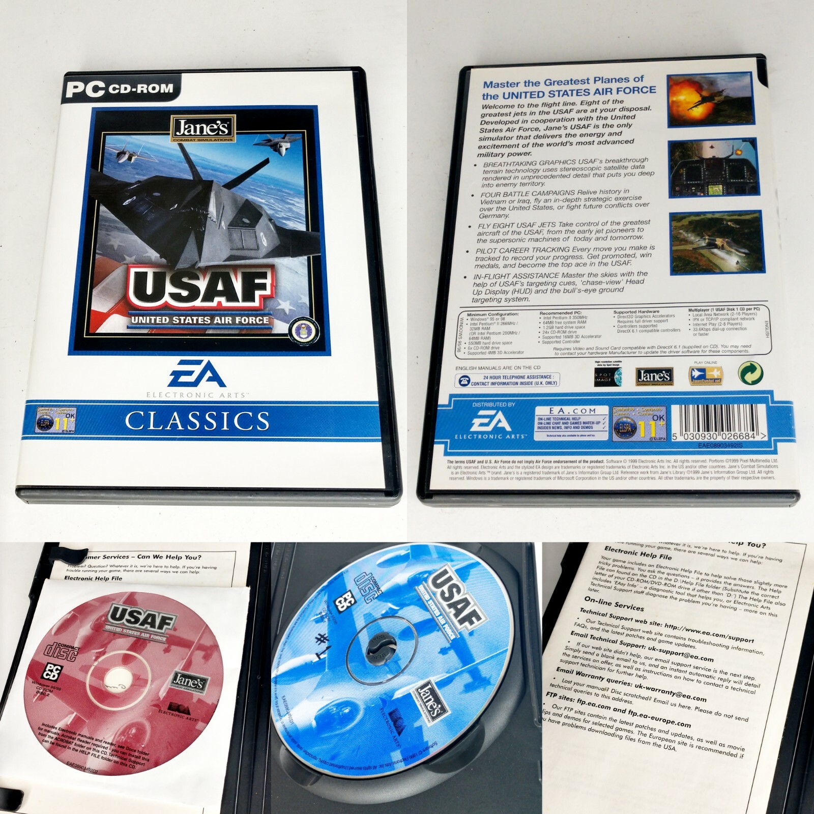 Jane's Combat Simulations USAF United States Air Force PC CD Game 