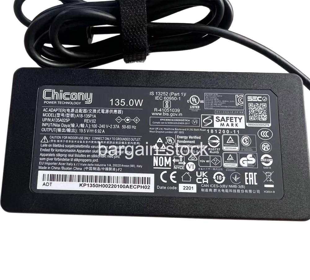 Original 135W AC Adapter Charger For Acer Nitro V16 AI ANV16-42 Gaming Laptop