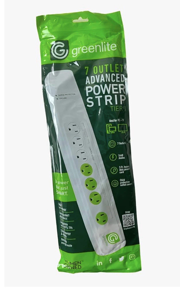Greenlite Tier 1 Advanced Power Strip,7 Outlets, 3 Ft. Cor