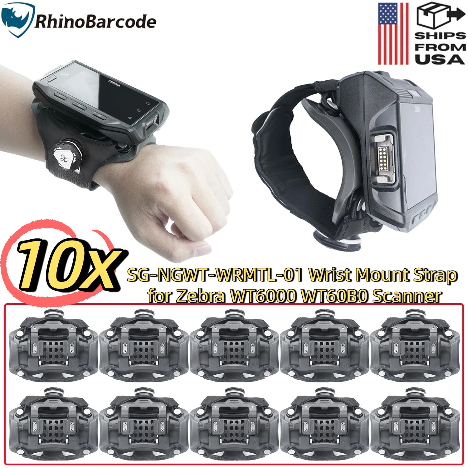 10X Wrist Mount Strap For Zebra WT6000 WT60B0 , Medium/Large SG-NGWT-WRMTL-01