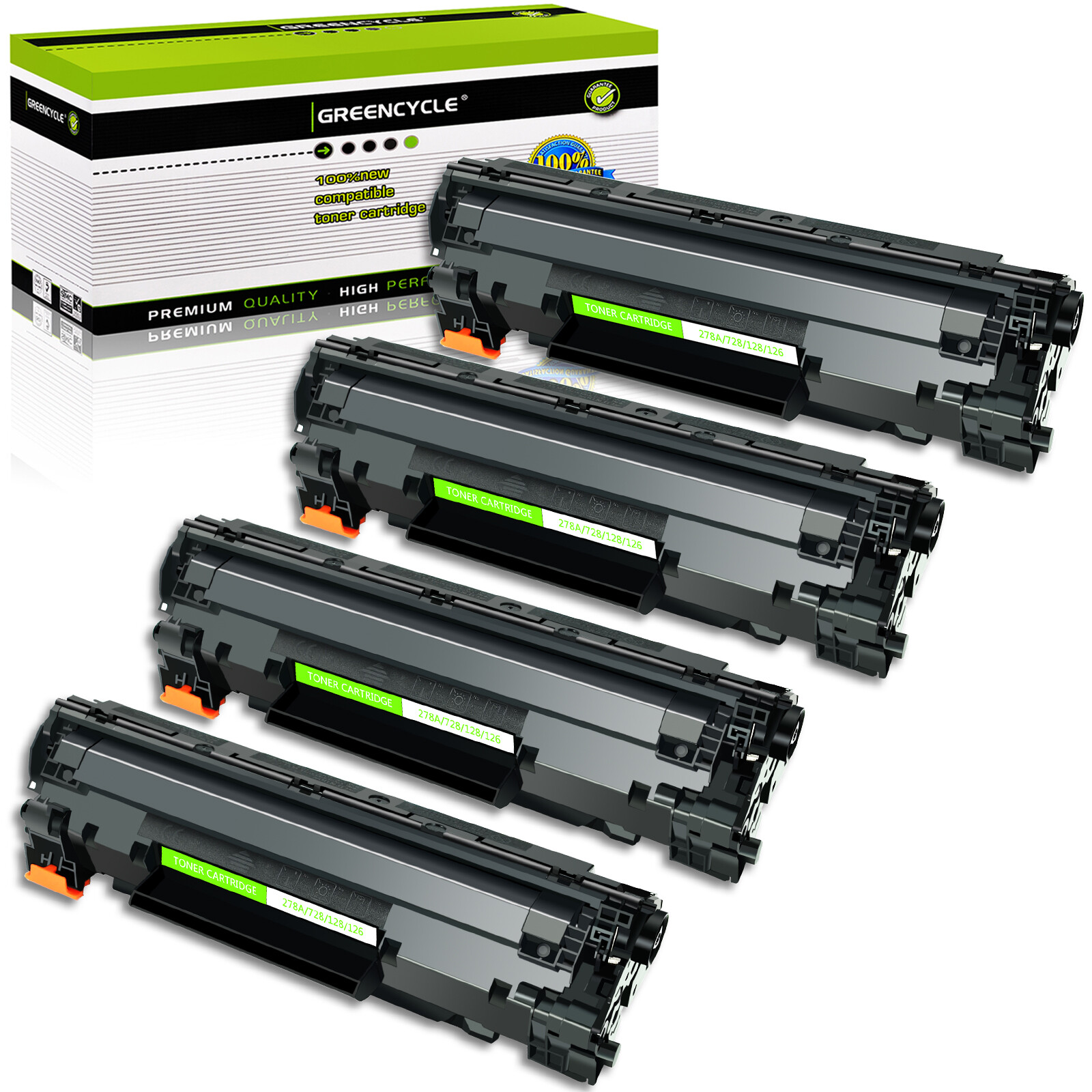 GREENCYCLE 4PK C128 Toner For Canon L100 D530 D550 MF4412 MF4450 MF4550d MF4770n