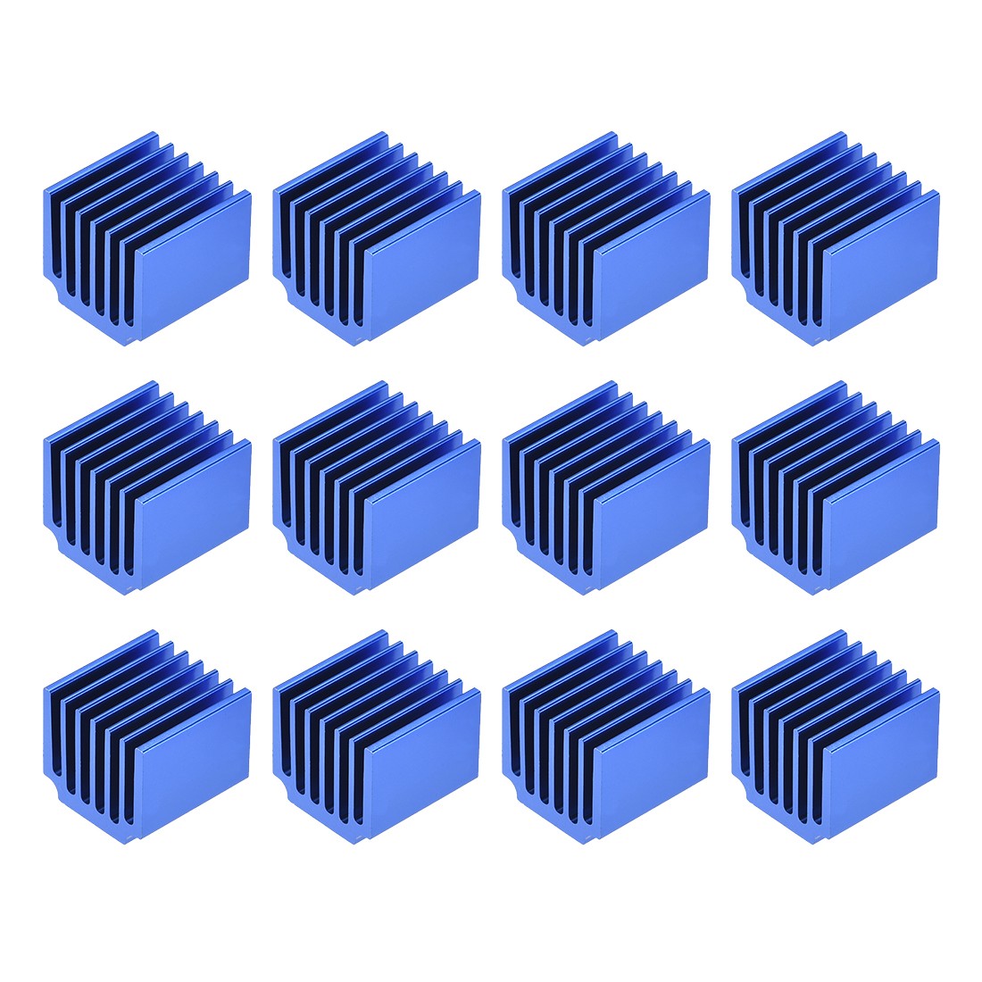 Electronic Cooler Heatsink for Stepper Motor, 3D Printer 15x14.5x13mm Blue 12pcs