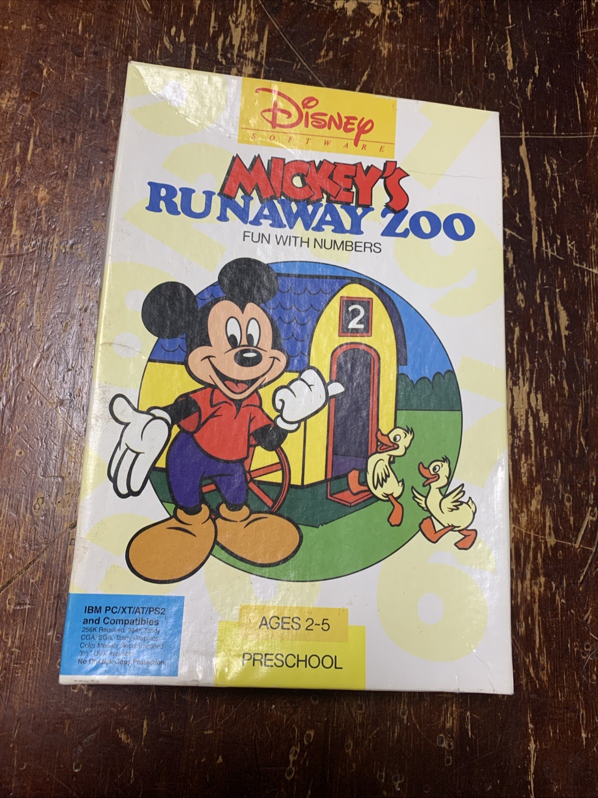 Disney Mickey’s Runaway Zoo Vintage Computer 3.5” Game Disk -Tandy / Commodore