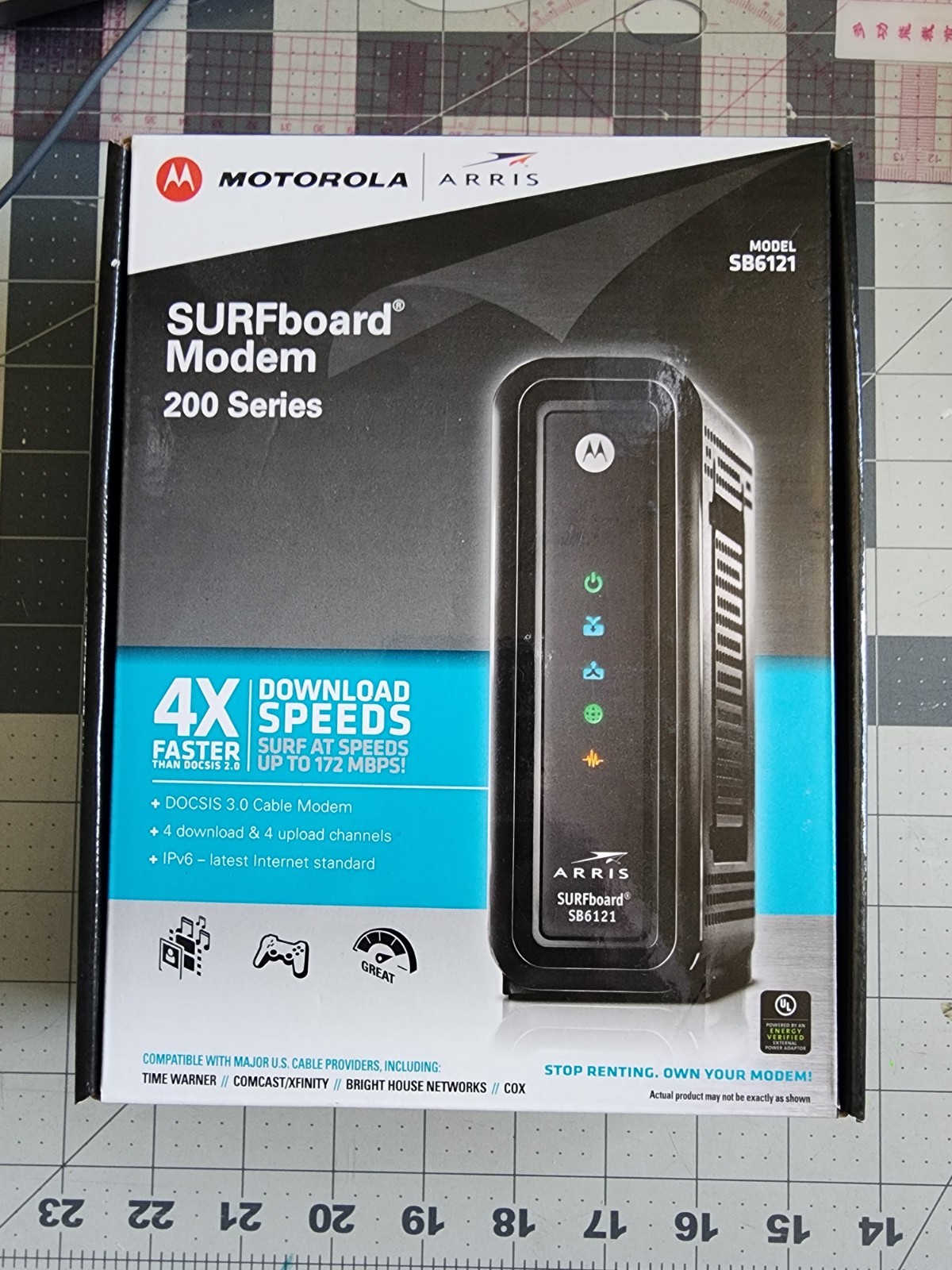 Motorola/Arris SURFboard eXtreme Cable Modem Model SB6121 DOCSIS 3.0 With Box